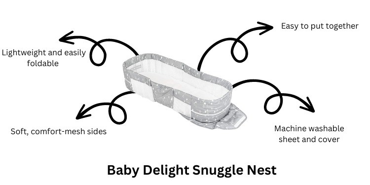 Baby Delight Snuggle Nest Portable Infant Lounger